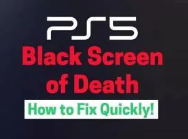 What is the black screen of death ps5?